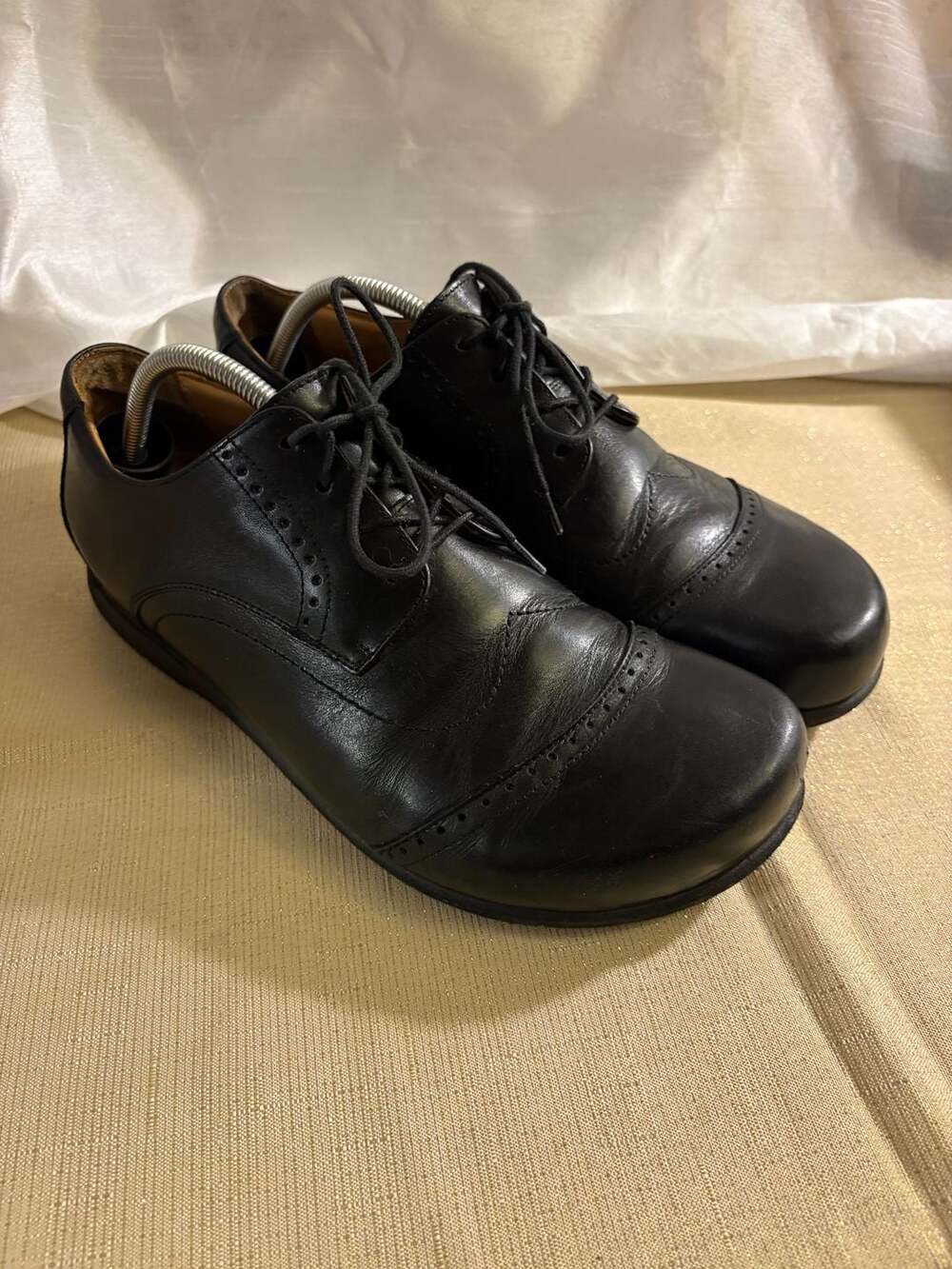 Footprints Birkenstock Black Leather Brogue Oxford Shoes Size 43
